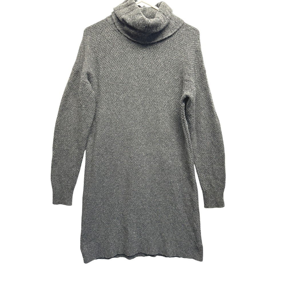 Madewell Womens Wool Gray Turtleneck Sweater Dress Wool Blend Size S